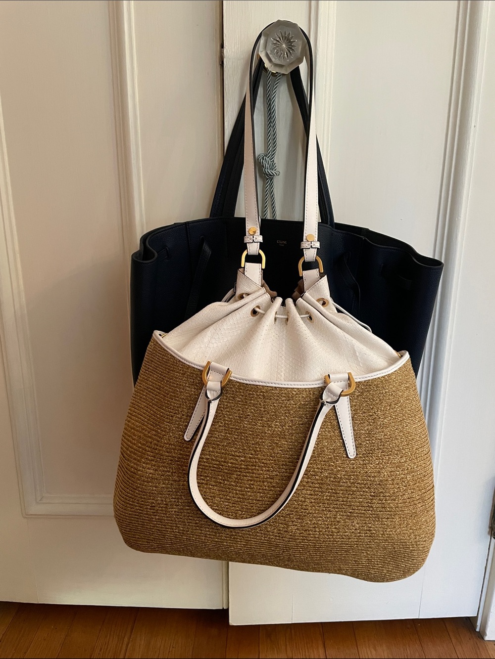 Fendi White & Tan Tote Authentic - Picture 14 of 15